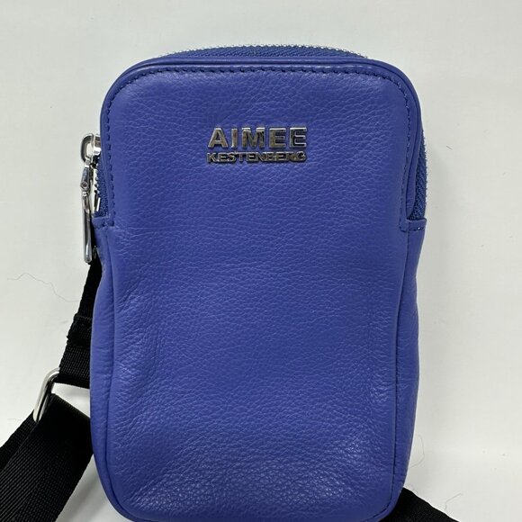 Aimee Kestenberg Leather Crossbody Bag Just Saying Lapis Blue - Picture 6 of 14
